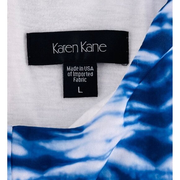Karen Kane Womens Blue Tie-Dye Maxi Dress size Large Knit Soft Stretch Sleeveles - Picture 3 of 6